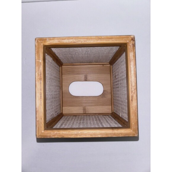 Bamboo Square Tissue Box Cover - Picture 5 of 9